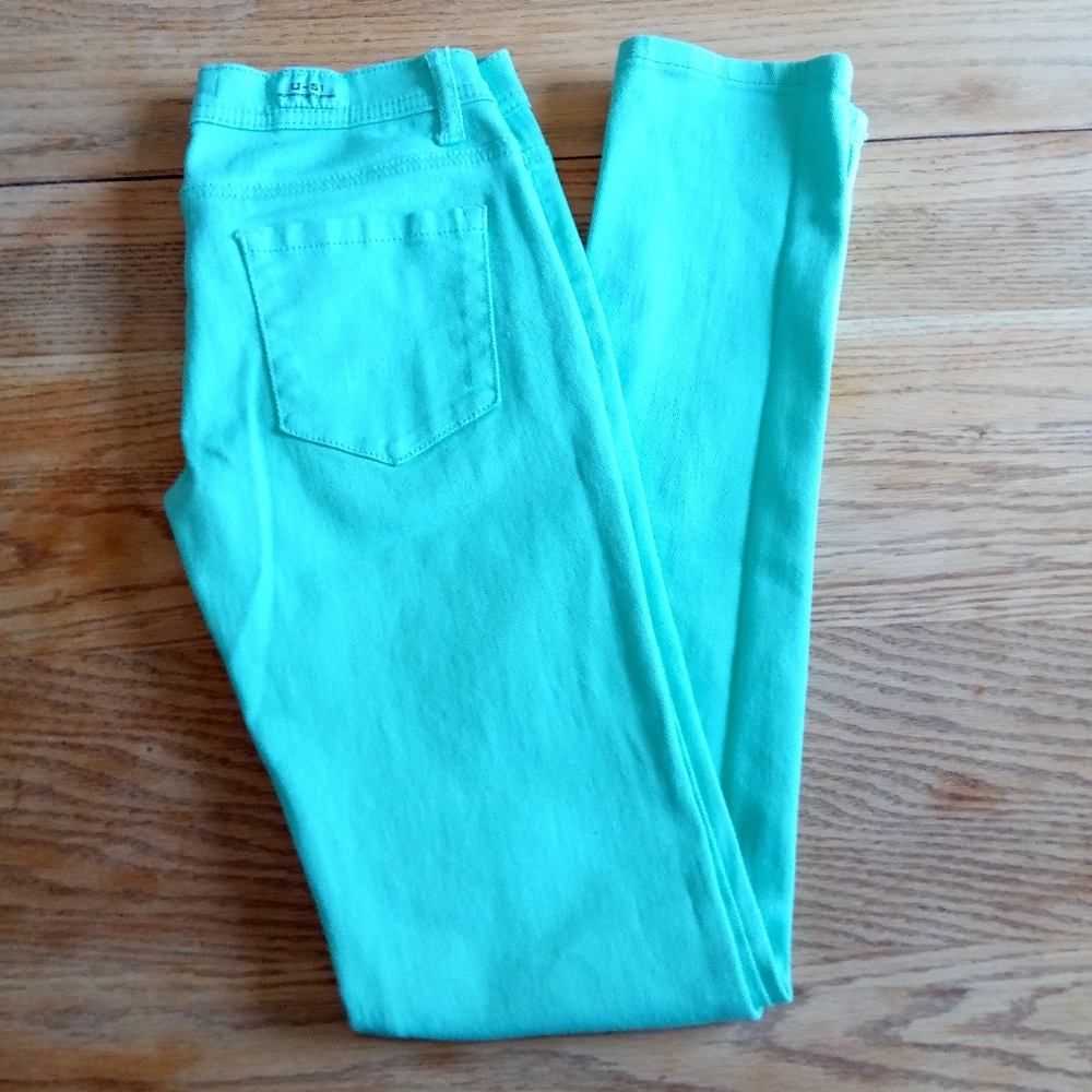 U-51 Authenticate Pale Green Skinny Jeans Size 3/4